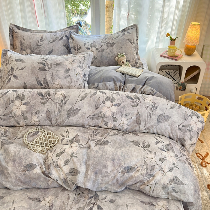 91家纺网 家纺一手货源 找家纺 拾物记 2025新款A类全棉纯棉加厚超柔磨毛四件套（提供 买家秀 质检报告和实验视频） 琼枝