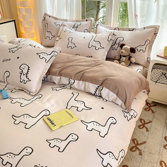 91家纺网 家纺一手货源 找家纺 拾物记 2025新款A类全棉纯棉加厚超柔磨毛四件套（提供 买家秀 质检报告和实验视频） 人间喜宝-咖