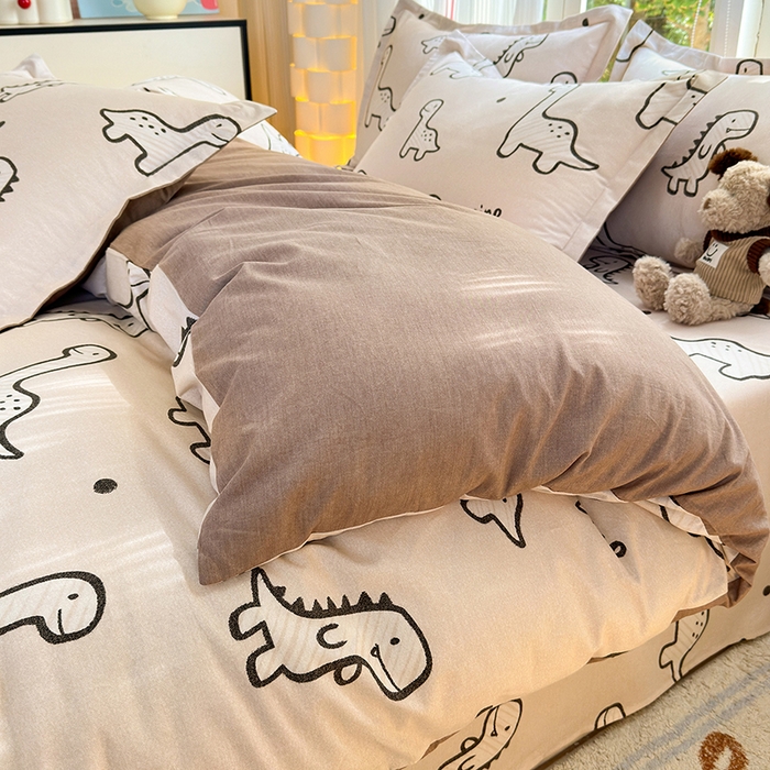 91家纺网 家纺一手货源 找家纺 拾物记 2025新款A类全棉纯棉加厚超柔磨毛四件套（提供 买家秀 质检报告和实验视频） 人间喜宝-咖