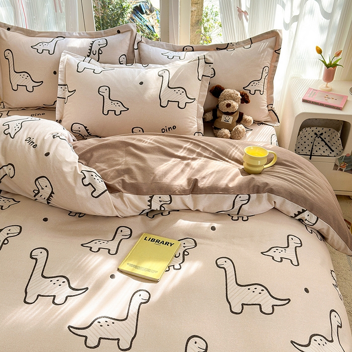 91家纺网 家纺一手货源 找家纺 拾物记 2025新款A类全棉纯棉加厚超柔磨毛四件套（提供 买家秀 质检报告和实验视频） 人间喜宝-咖