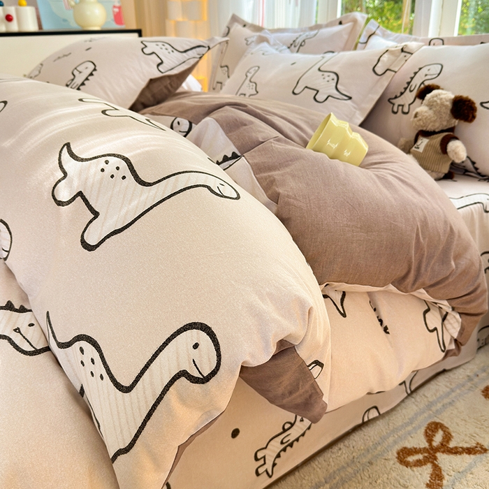 91家纺网 家纺一手货源 找家纺 拾物记 2025新款A类全棉纯棉加厚超柔磨毛四件套（提供 买家秀 质检报告和实验视频） 人间喜宝-咖