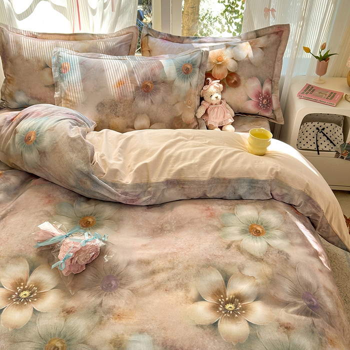 91家纺网 家纺一手货源 找家纺 拾物记 2025新款A类全棉纯棉加厚超柔磨毛四件套（提供 买家秀 质检报告和实验视频） 听妍