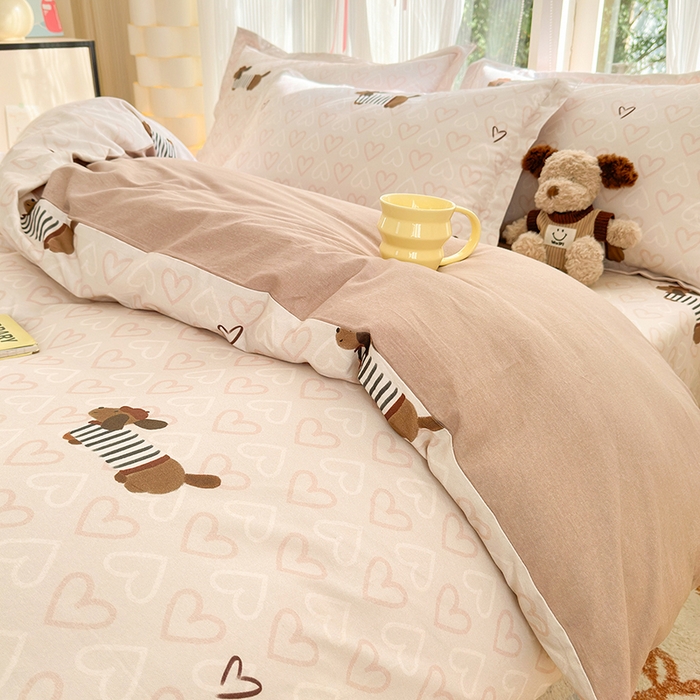 91家纺网 家纺一手货源 找家纺 拾物记 2025新款A类全棉纯棉加厚超柔磨毛四件套（提供 买家秀 质检报告和实验视频） 旺趣-米