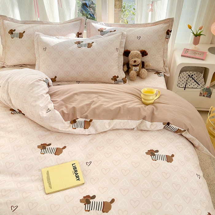 91家纺网 家纺一手货源 找家纺 拾物记 2025新款A类全棉纯棉加厚超柔磨毛四件套（提供 买家秀 质检报告和实验视频） 旺趣-米