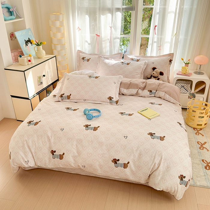 91家纺网 家纺一手货源 找家纺 拾物记 2025新款A类全棉纯棉加厚超柔磨毛四件套（提供 买家秀 质检报告和实验视频） 旺趣-米