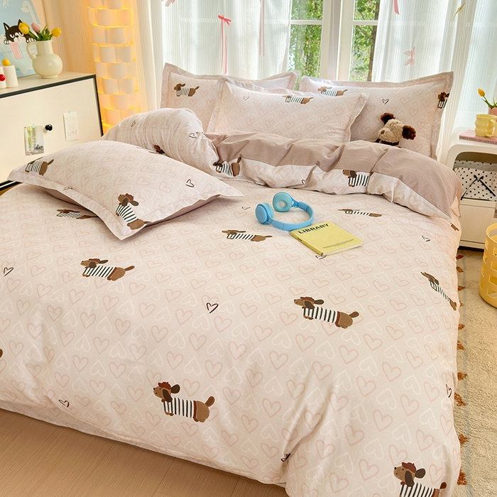 91家纺网 家纺一手货源 找家纺 拾物记 2025新款A类全棉纯棉加厚超柔磨毛四件套（提供 买家秀 质检报告和实验视频） 旺趣-米