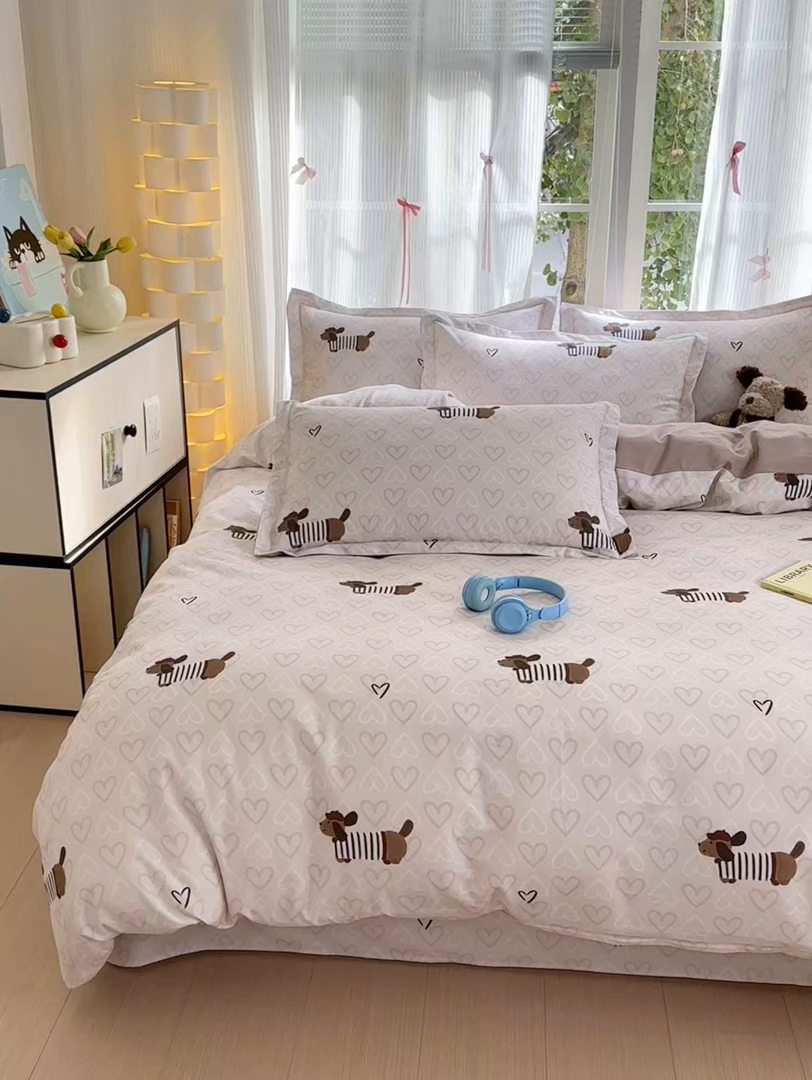 91家纺网 家纺一手货源 找家纺 拾物记 2025新款A类全棉纯棉加厚超柔磨毛四件套（提供 买家秀 质检报告和实验视频） 旺趣-米