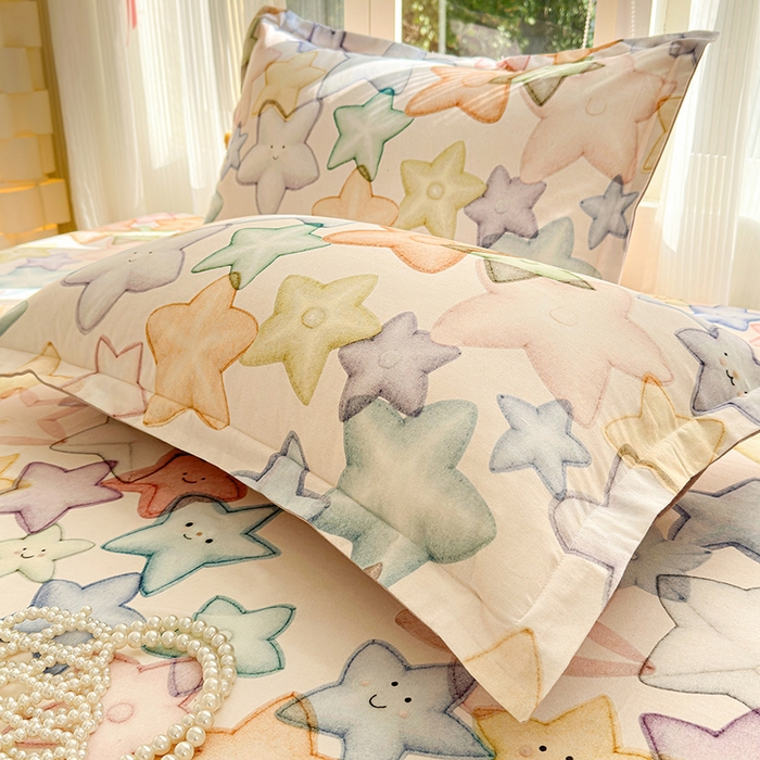 91家纺网 家纺一手货源 找家纺 拾物记 2025新款A类全棉纯棉加厚超柔磨毛四件套（提供 买家秀 质检报告和实验视频） 星晚-粉