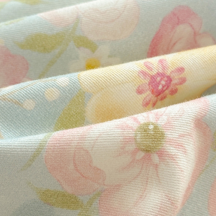 91家纺网 家纺一手货源 找家纺 拾物记 2025新款A类全棉纯棉加厚超柔磨毛四件套（提供 买家秀 质检报告和实验视频） 樱絮仙踪-兰