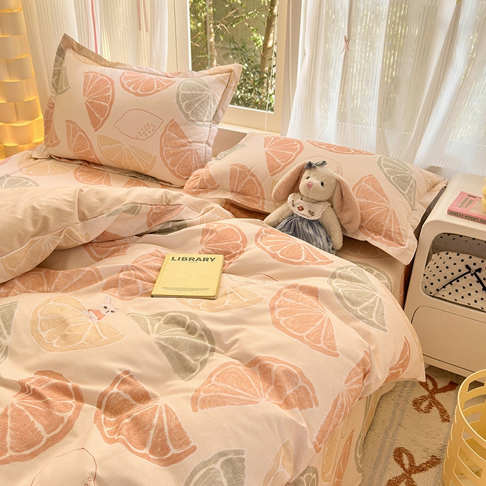 91家纺网 家纺一手货源 找家纺 拾物记 2025新款A类全棉纯棉加厚超柔磨毛四件套（提供 买家秀 质检报告和实验视频） 柚见玉