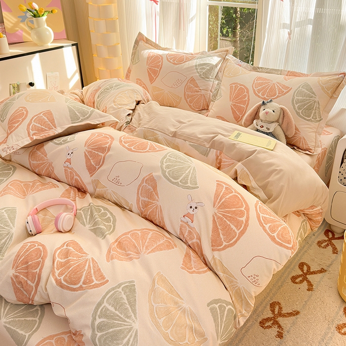 91家纺网 家纺一手货源 找家纺 拾物记 2025新款A类全棉纯棉加厚超柔磨毛四件套（提供 买家秀 质检报告和实验视频） 柚见玉