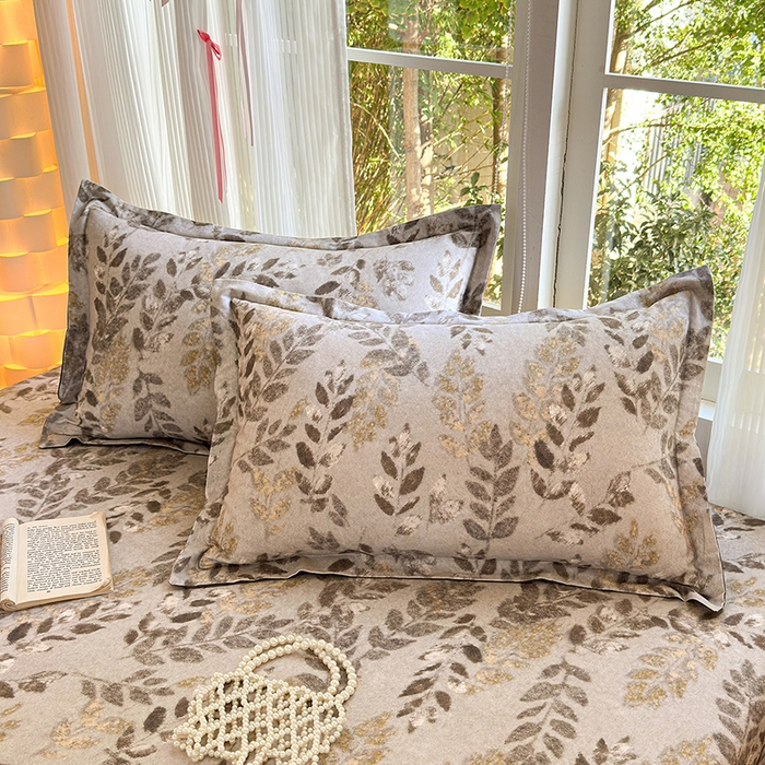 91家纺网 家纺一手货源 找家纺 拾物记 2025新款A类全棉纯棉加厚超柔磨毛四件套（提供 买家秀 质检报告和实验视频） 折枝春山