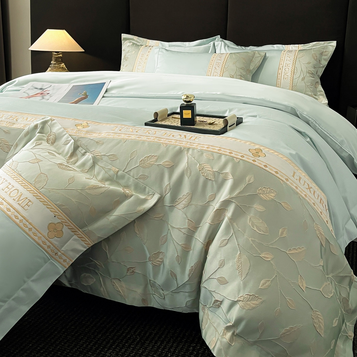 91家纺网 家纺一手货源 找家纺 （总）女子家纺 2025新款A类亲肤棉刺绣拼接四件套-诺言系列