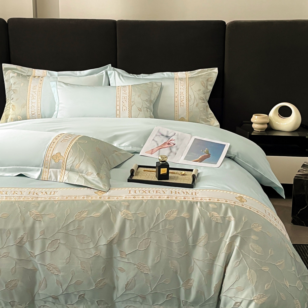 91家纺网 家纺一手货源 找家纺 （总）女子家纺 2025新款A类亲肤棉刺绣拼接四件套-诺言系列