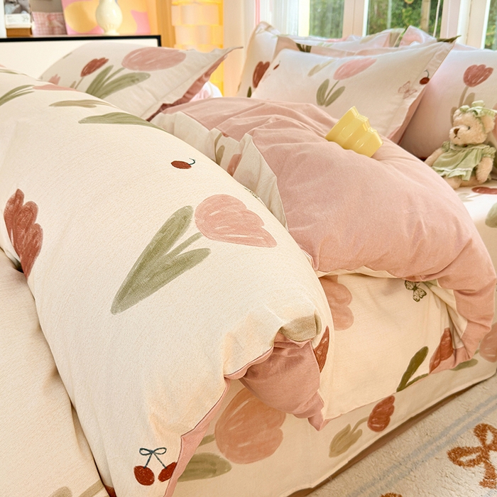 91家纺网 家纺一手货源 找家纺 （总）拾物记 2025新款A类全棉纯棉加厚超柔磨毛单被套（提供买家秀质检报告和实验视频）