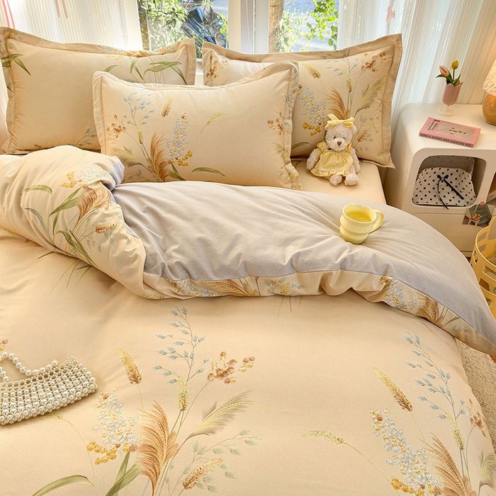 91家纺网 家纺一手货源 找家纺 拾物记 2025新款A类全棉纯棉加厚超柔磨毛单被套（提供买家秀质检报告和实验视频） 落拂