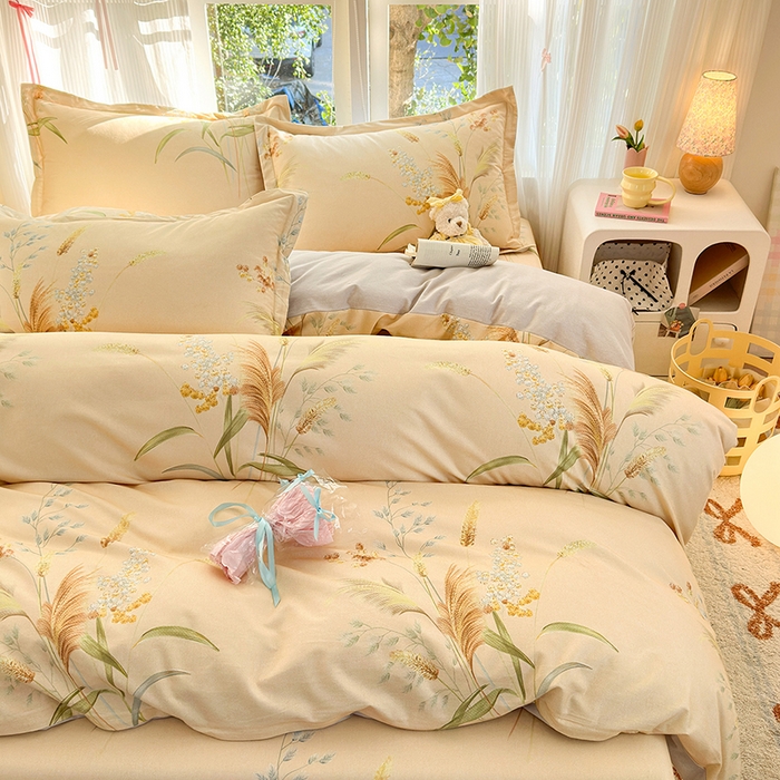 91家纺网 家纺一手货源 找家纺 拾物记 2025新款A类全棉纯棉加厚超柔磨毛单被套（提供买家秀质检报告和实验视频） 落拂