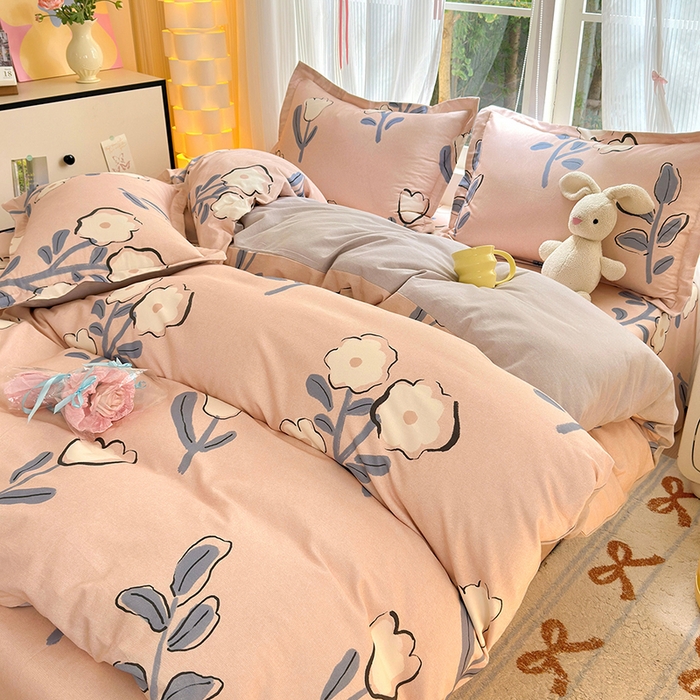 91家纺网 家纺一手货源 找家纺 拾物记 2025新款A类全棉纯棉加厚超柔磨毛单被套（提供买家秀质检报告和实验视频） 千芬里-桔