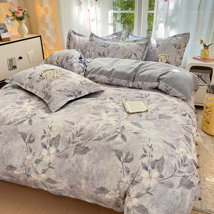 91家纺网 家纺一手货源 找家纺 拾物记 2025新款A类全棉纯棉加厚超柔磨毛单被套（提供买家秀质检报告和实验视频） 琼枝