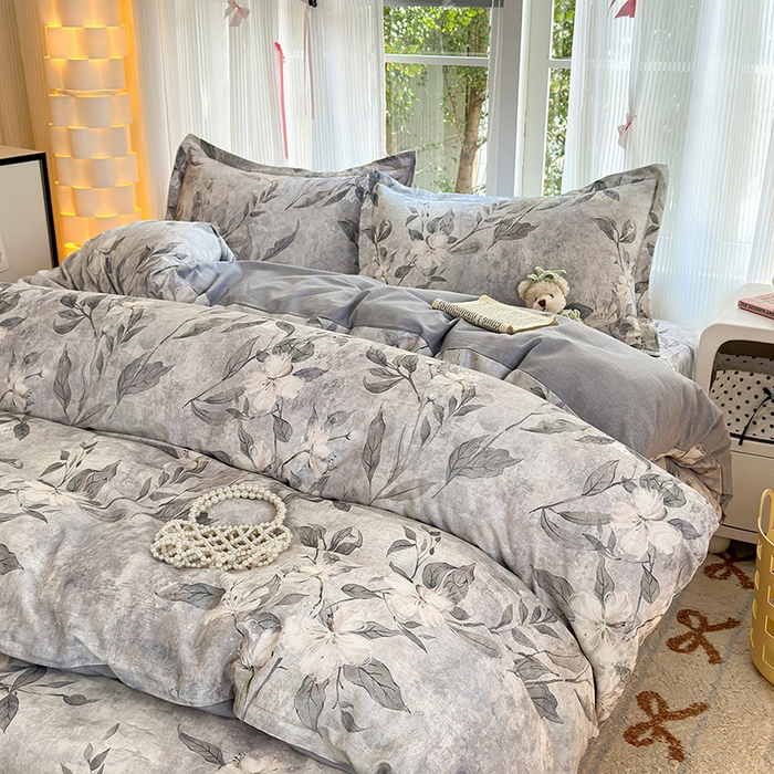 91家纺网 家纺一手货源 找家纺 拾物记 2025新款A类全棉纯棉加厚超柔磨毛单被套（提供买家秀质检报告和实验视频） 琼枝