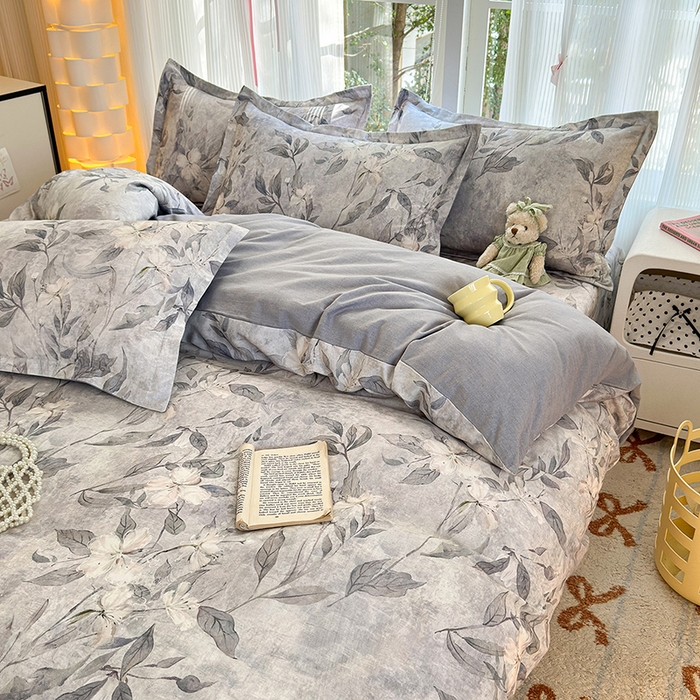 91家纺网 家纺一手货源 找家纺 拾物记 2025新款A类全棉纯棉加厚超柔磨毛单被套（提供买家秀质检报告和实验视频） 琼枝