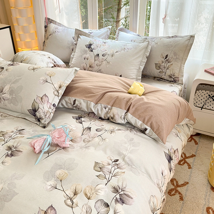 91家纺网 家纺一手货源 找家纺 拾物记 2025新款A类全棉纯棉加厚超柔磨毛单被套（提供买家秀质检报告和实验视频） 舒蔓枝