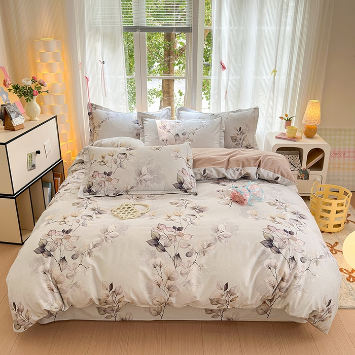 91家纺网 家纺一手货源 找家纺 拾物记 2025新款A类全棉纯棉加厚超柔磨毛单被套（提供买家秀质检报告和实验视频） 舒蔓枝