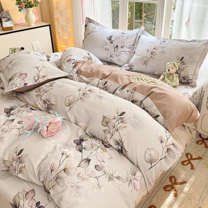 91家纺网 家纺一手货源 找家纺 拾物记 2025新款A类全棉纯棉加厚超柔磨毛单被套（提供买家秀质检报告和实验视频） 舒蔓枝