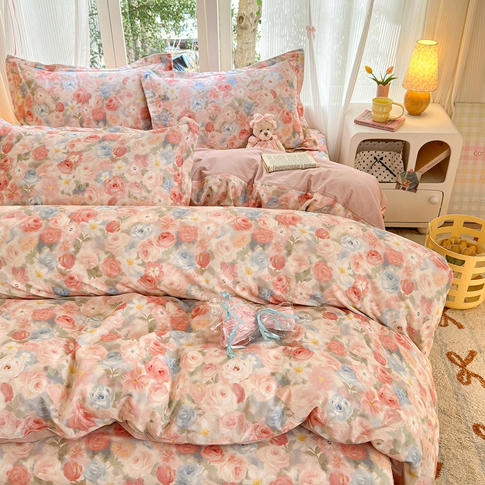 91家纺网 家纺一手货源 找家纺 拾物记 2025新款A类全棉纯棉加厚超柔磨毛单被套（提供买家秀质检报告和实验视频） 甜梦茶语