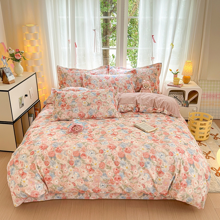 91家纺网 家纺一手货源 找家纺 拾物记 2025新款A类全棉纯棉加厚超柔磨毛单被套（提供买家秀质检报告和实验视频） 甜梦茶语