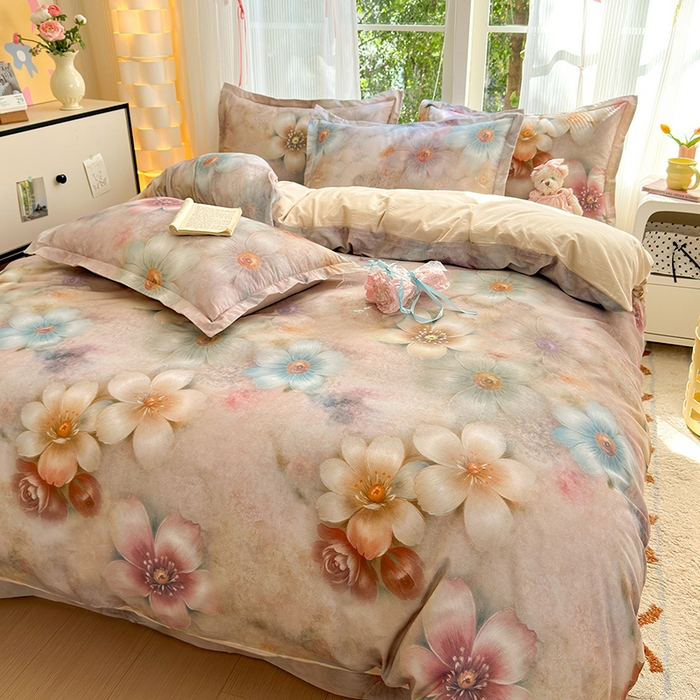 91家纺网 家纺一手货源 找家纺 拾物记 2025新款A类全棉纯棉加厚超柔磨毛单被套（提供买家秀质检报告和实验视频） 听妍