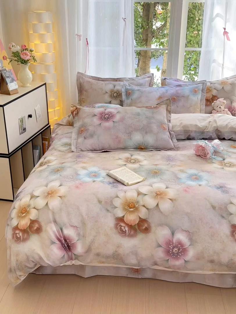 91家纺网 家纺一手货源 找家纺 拾物记 2025新款A类全棉纯棉加厚超柔磨毛单被套（提供买家秀质检报告和实验视频） 听妍