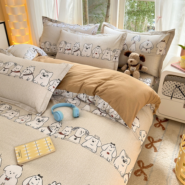 91家纺网 家纺一手货源 找家纺 拾物记 2025新款A类全棉纯棉加厚超柔磨毛单被套（提供买家秀质检报告和实验视频） 小奥汀-咖