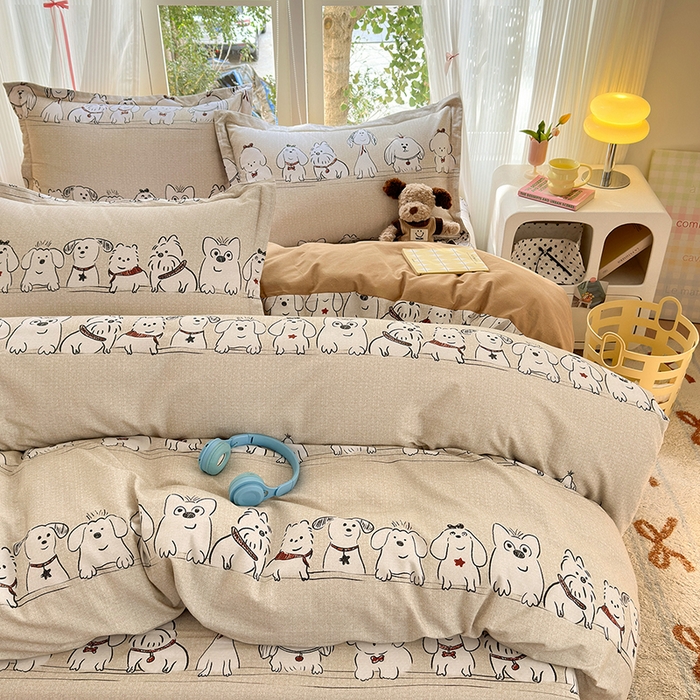 91家纺网 家纺一手货源 找家纺 拾物记 2025新款A类全棉纯棉加厚超柔磨毛单被套（提供买家秀质检报告和实验视频） 小奥汀-咖