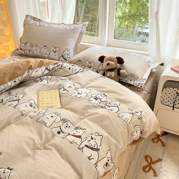 91家纺网 家纺一手货源 找家纺 拾物记 2025新款A类全棉纯棉加厚超柔磨毛单被套（提供买家秀质检报告和实验视频） 小奥汀-咖