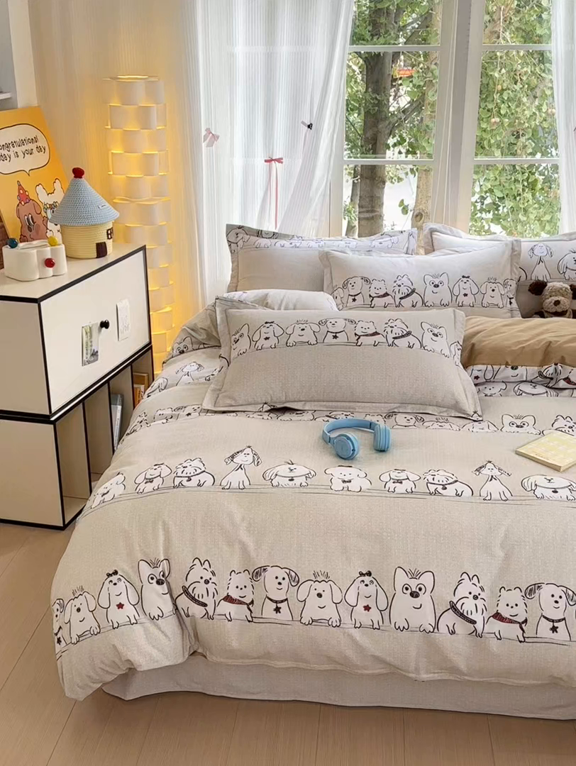 91家纺网 家纺一手货源 找家纺 拾物记 2025新款A类全棉纯棉加厚超柔磨毛单被套（提供买家秀质检报告和实验视频） 小奥汀-咖