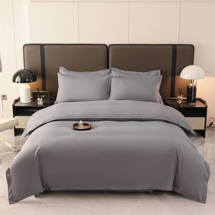 安力森/诚臻酒店用品 2025 新款磨毛四件套120g 秋冬加厚被套床单高级感裸睡床品 灰色