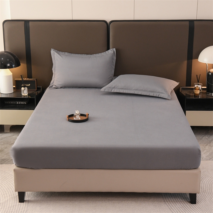 91家纺网 家纺一手货源 找家纺 安力森/诚臻酒店用品 2025 新款磨毛四件套120g 秋冬加厚被套床单高级感裸睡床品 灰色