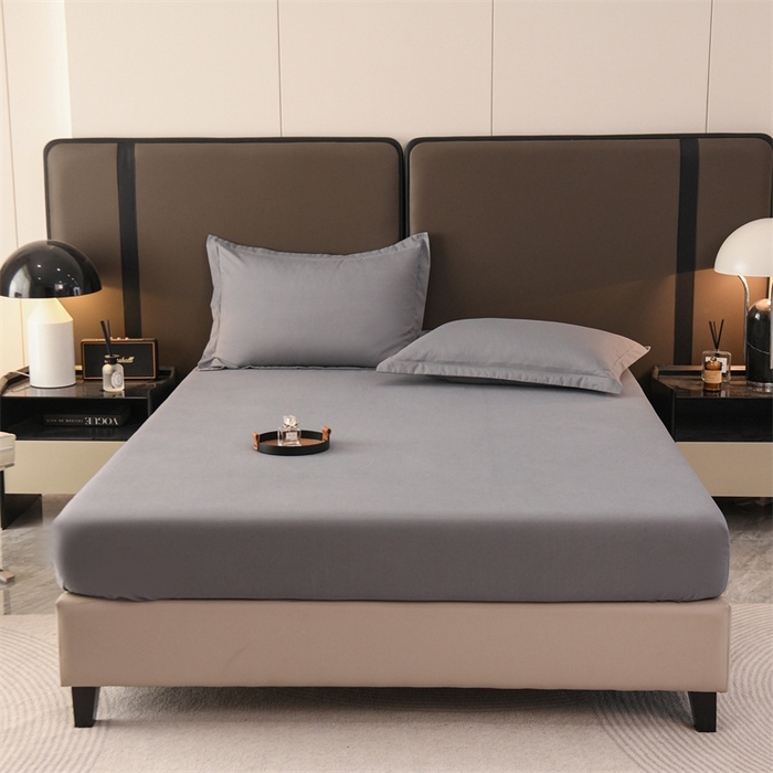 91家纺网 家纺一手货源 找家纺 安力森/诚臻酒店用品 2025 新款磨毛四件套120g 秋冬加厚被套床单高级感裸睡床品 灰色