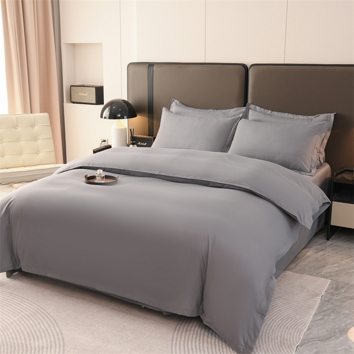 91家纺网 家纺一手货源 找家纺 安力森/诚臻酒店用品 2025 新款磨毛四件套120g 秋冬加厚被套床单高级感裸睡床品 灰色
