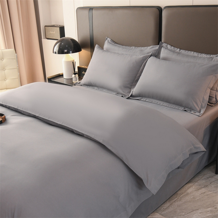 91家纺网 家纺一手货源 找家纺 安力森/诚臻酒店用品 2025 新款磨毛四件套120g 秋冬加厚被套床单高级感裸睡床品 灰色