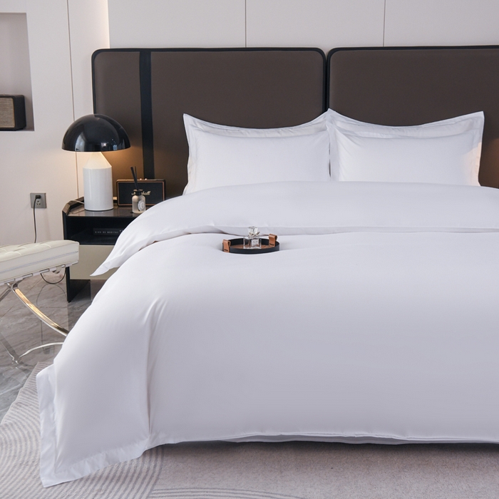 91家纺网 家纺一手货源 找家纺 安力森/诚臻酒店用品 2025 新款磨毛四件套120g 秋冬加厚被套床单高级感裸睡床品 白色