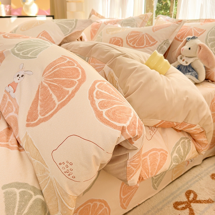 91家纺网 家纺一手货源 找家纺 拾物记 2025新款A类全棉纯棉加厚超柔磨毛单被套（提供买家秀质检报告和实验视频） 柚见玉