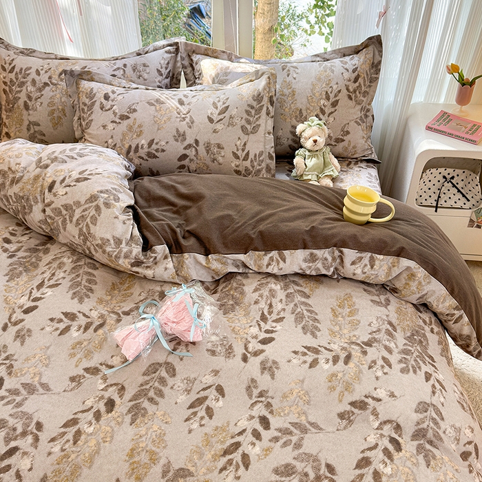 91家纺网 家纺一手货源 找家纺 拾物记 2025新款A类全棉纯棉加厚超柔磨毛单被套（提供买家秀质检报告和实验视频） 折枝春山