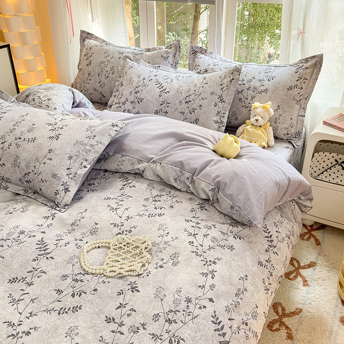 91家纺网 家纺一手货源 找家纺 拾物记 2025新款A类全棉纯棉加厚超柔磨毛单被套（提供买家秀质检报告和实验视频） 织梦-灰