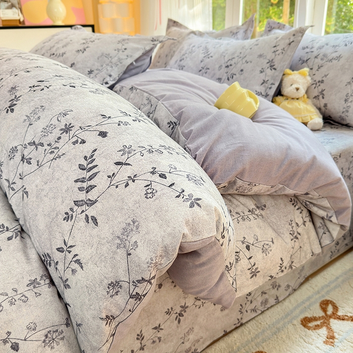 91家纺网 家纺一手货源 找家纺 拾物记 2025新款A类全棉纯棉加厚超柔磨毛单被套（提供买家秀质检报告和实验视频） 织梦-灰