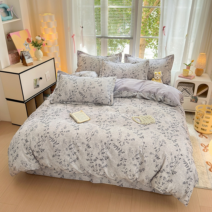 91家纺网 家纺一手货源 找家纺 拾物记 2025新款A类全棉纯棉加厚超柔磨毛单被套（提供买家秀质检报告和实验视频） 织梦-灰