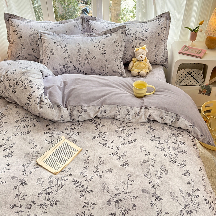 91家纺网 家纺一手货源 找家纺 拾物记 2025新款A类全棉纯棉加厚超柔磨毛单被套（提供买家秀质检报告和实验视频） 织梦-灰