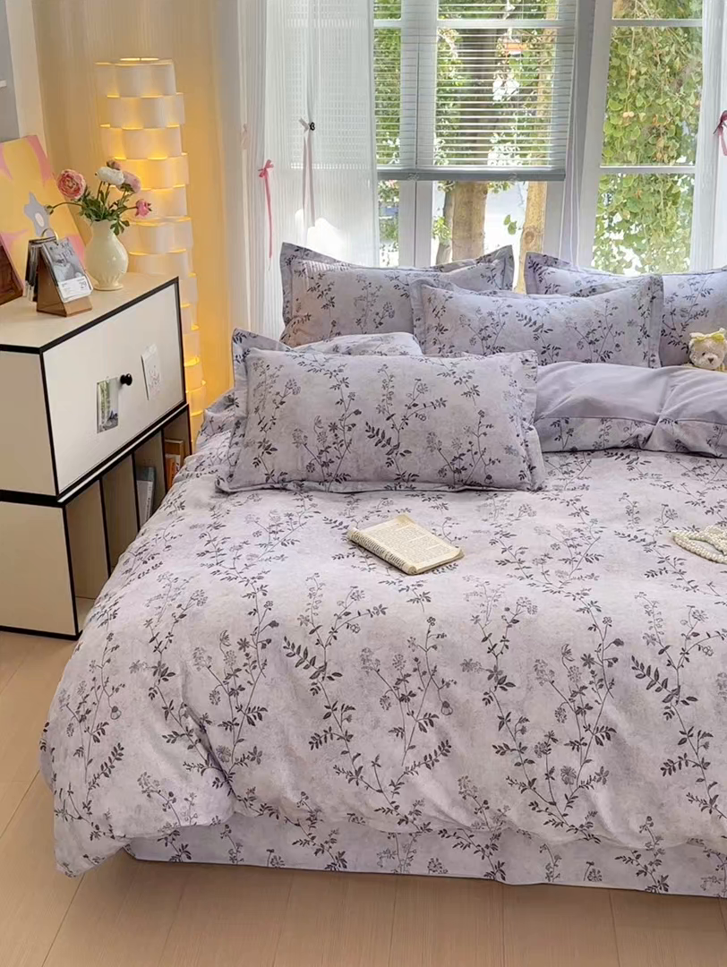 91家纺网 家纺一手货源 找家纺 拾物记 2025新款A类全棉纯棉加厚超柔磨毛单被套（提供买家秀质检报告和实验视频） 织梦-灰