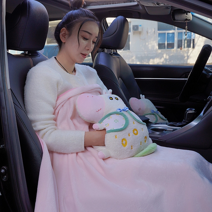 91家纺网 家纺一手货源 找家纺 仟亿莱 2025新款马上有钱领结小马三用抱枕毯 三用星星眼领结小马-2